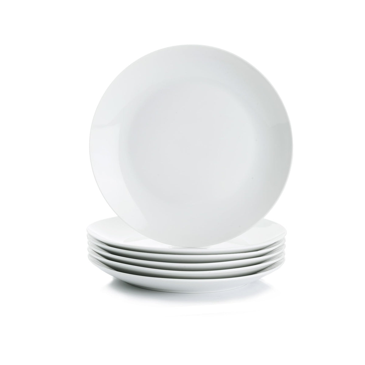 Miicol Ceramic Appetizer Plates Set of 6, White Dessert Plates 8 Inch