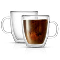 JoyJolt Savor Double Wall Insulated Glasses Espresso Mugs (Set of 2) - 5.4-Ounces