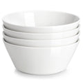 MALACASA 60 OZ Large Salad Soup Bowls Set of 4, White Ceramic Bowls