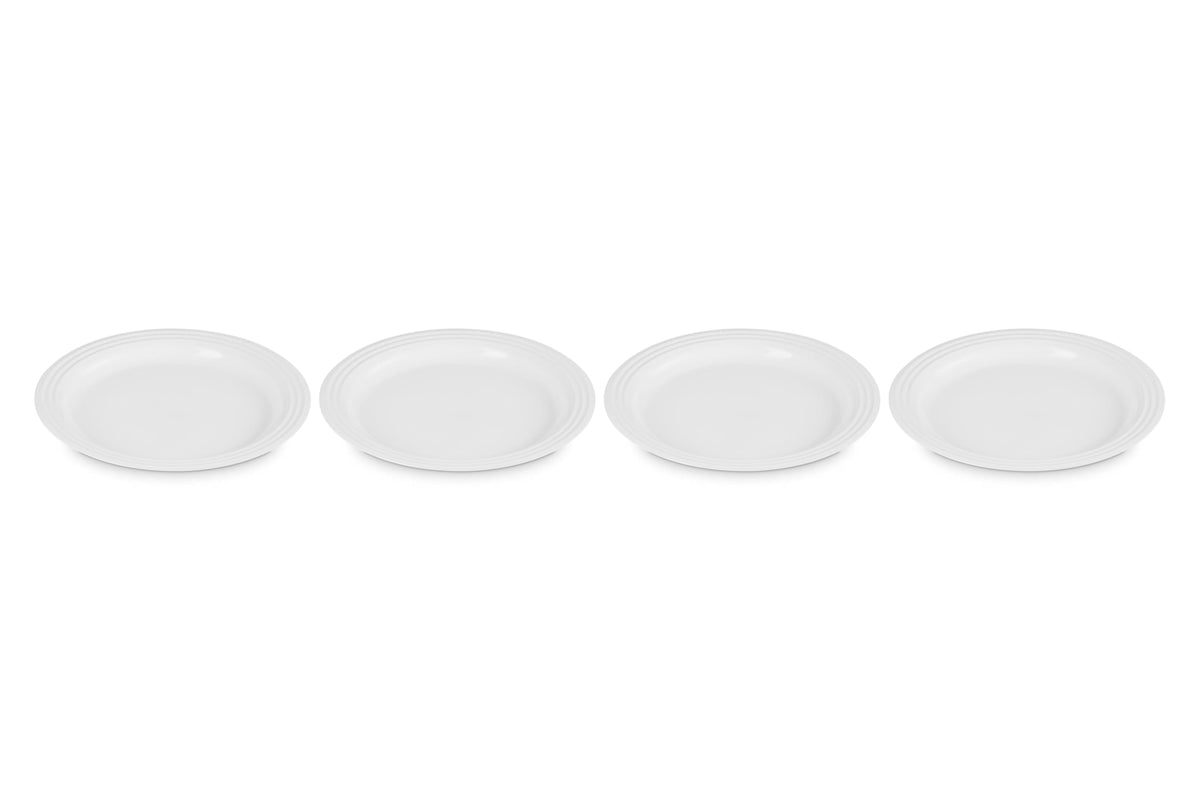Le Creuset Stoneware Set of 4 Dinner Plates, 10.5" each, Sea Salt