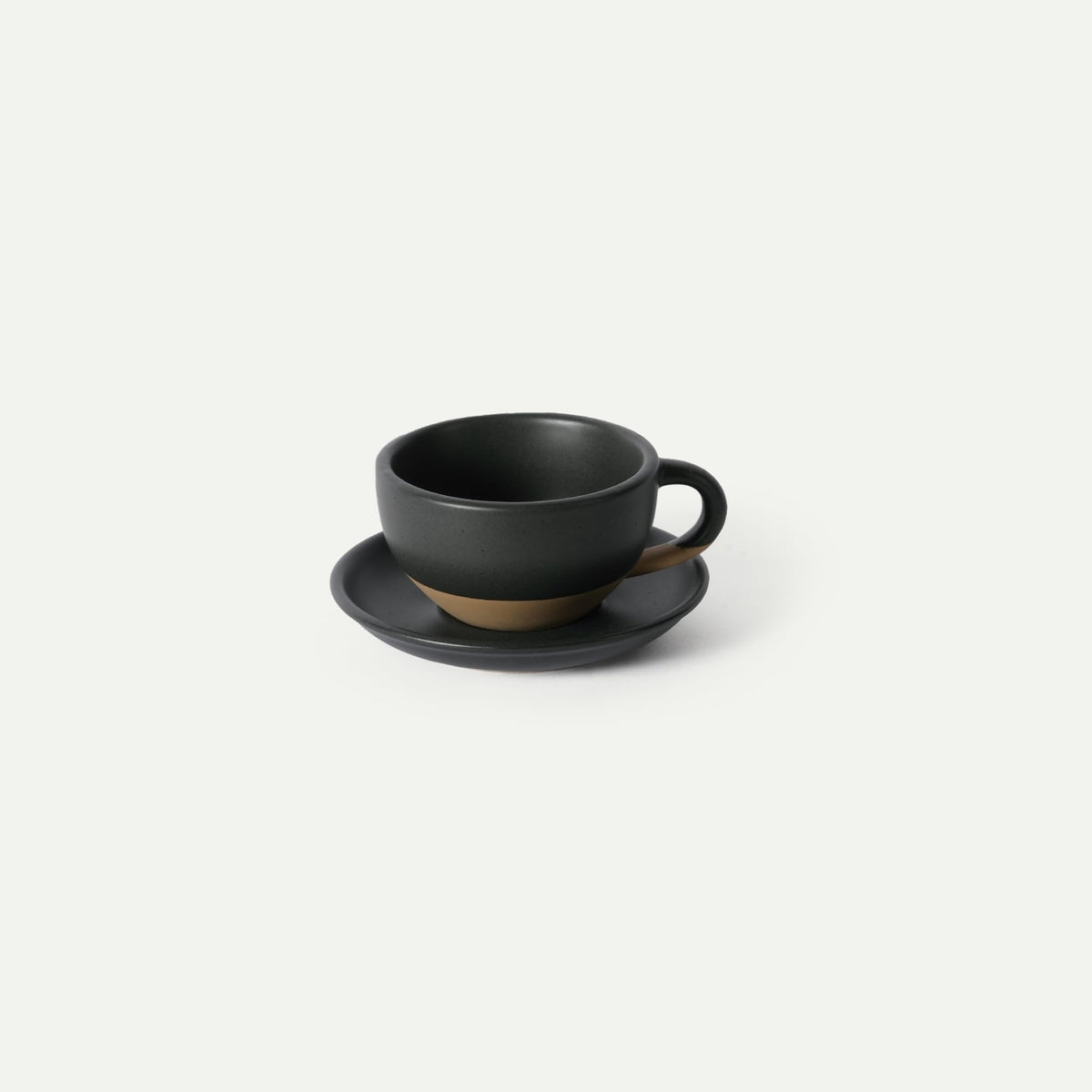 MORA Ceramic Latte Art Mug With Saucer - 12 oz, Round Bottom For Perfect Pours - Cafe Cups for Cappuccino, Espresso, Coffee, Tea etc - Porcelain Set for Baristas, Great Gift - Oat
