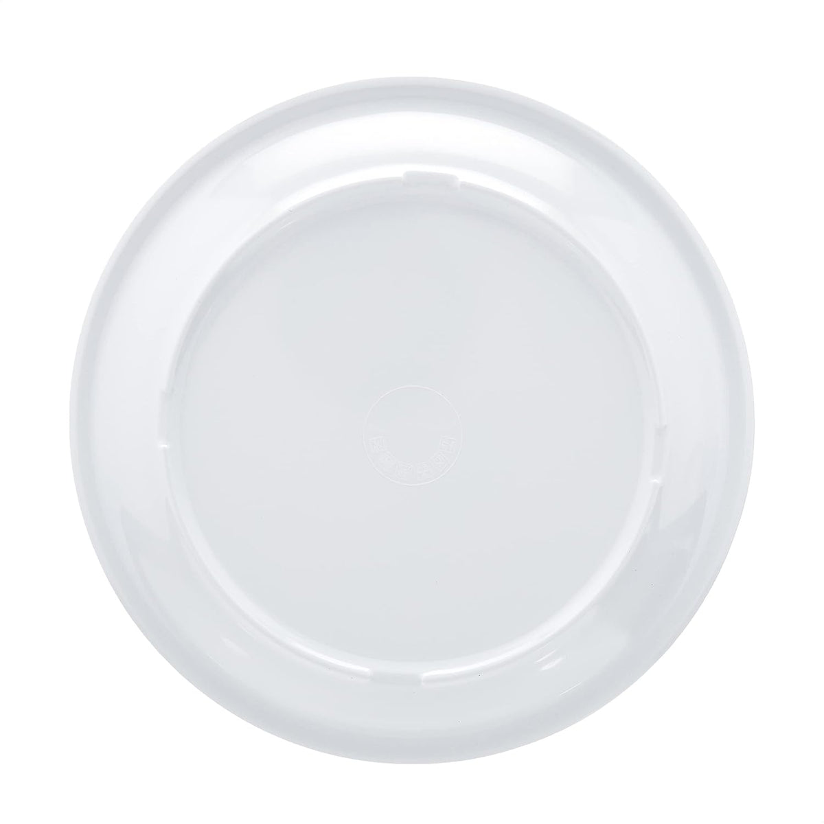 Amazon Basics Melamine Plastic Plate, Dishwasher Safe, BPA Free, 6 Piece Set, 9 in, White