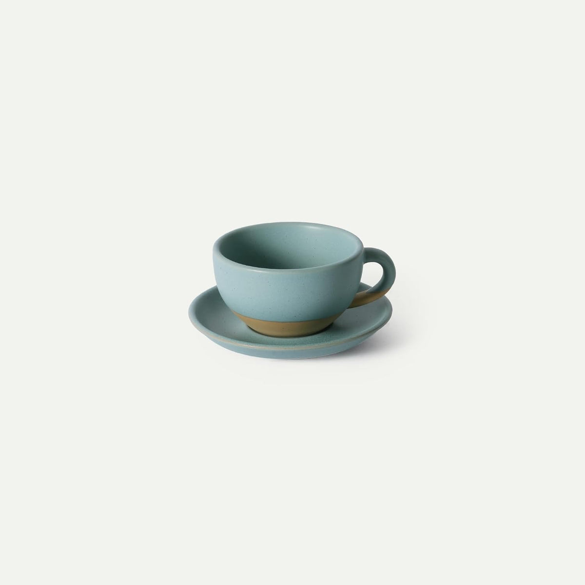 MORA Ceramic Latte Art Mug With Saucer - 12 oz, Round Bottom For Perfect Pours - Cafe Cups for Cappuccino, Espresso, Coffee, Tea etc - Porcelain Set for Baristas, Great Gift - Oat
