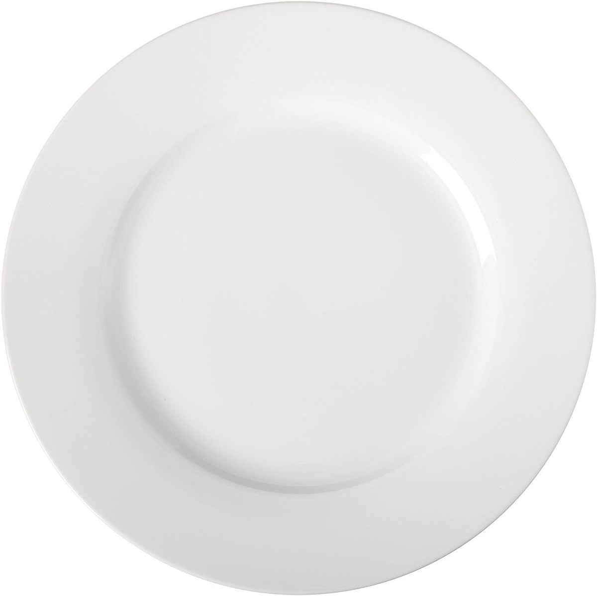 Amazon Basics 6-Piece White Dinner Plate Set, Microwave and Dishwasher Safe for Everyday Use, 10.5 inches
