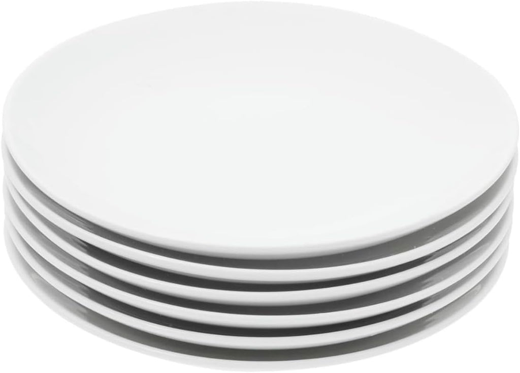 Miicol Ceramic Appetizer Plates Set of 6, White Dessert Plates 8 Inch