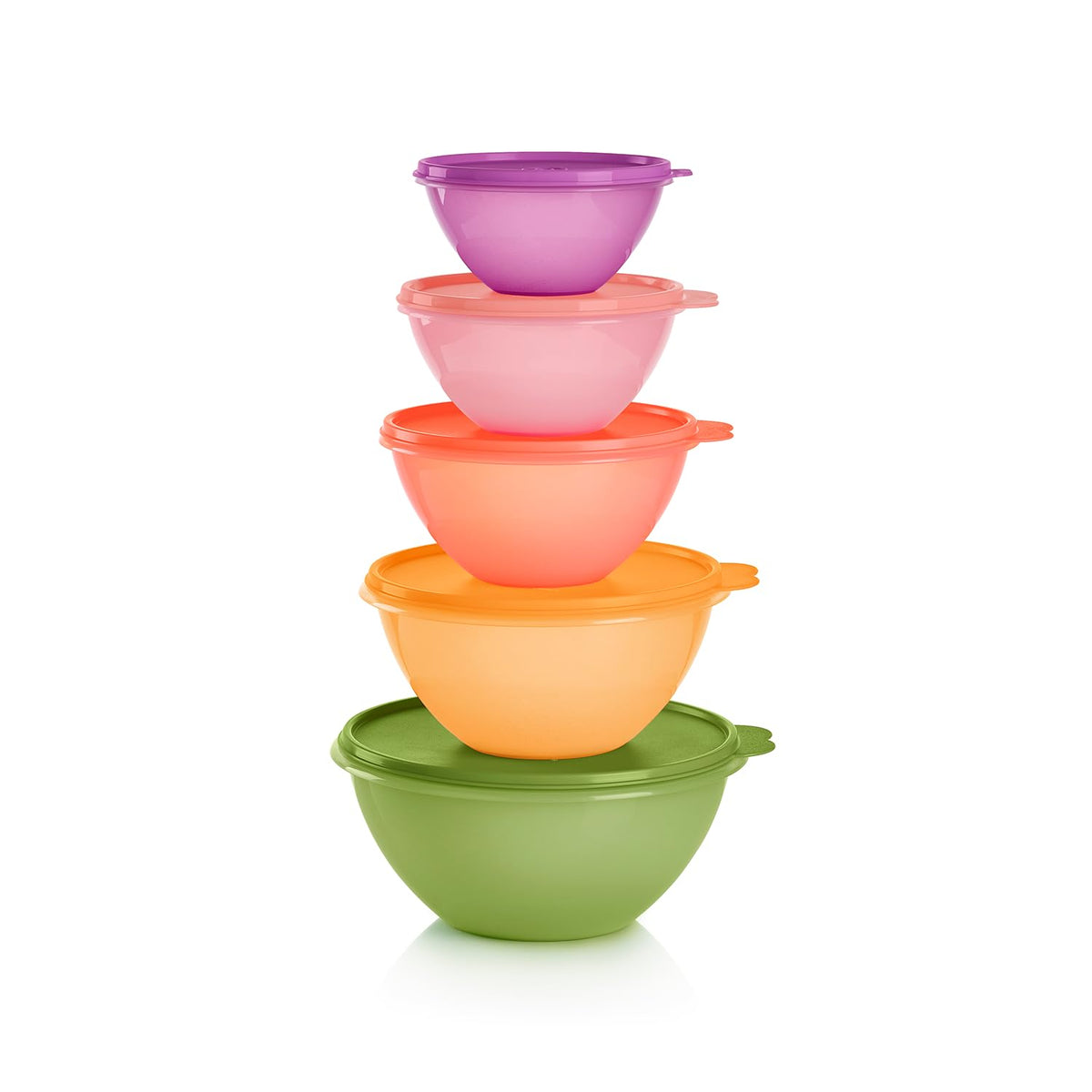 Tupperware Wonderlier 10-Piece Vintage Pastel Set (5 Bowls + 5 Lids)