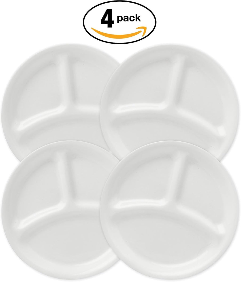 Corelle Livingware Divided Plate, 10-1/4-Inch, Winter Frost White
