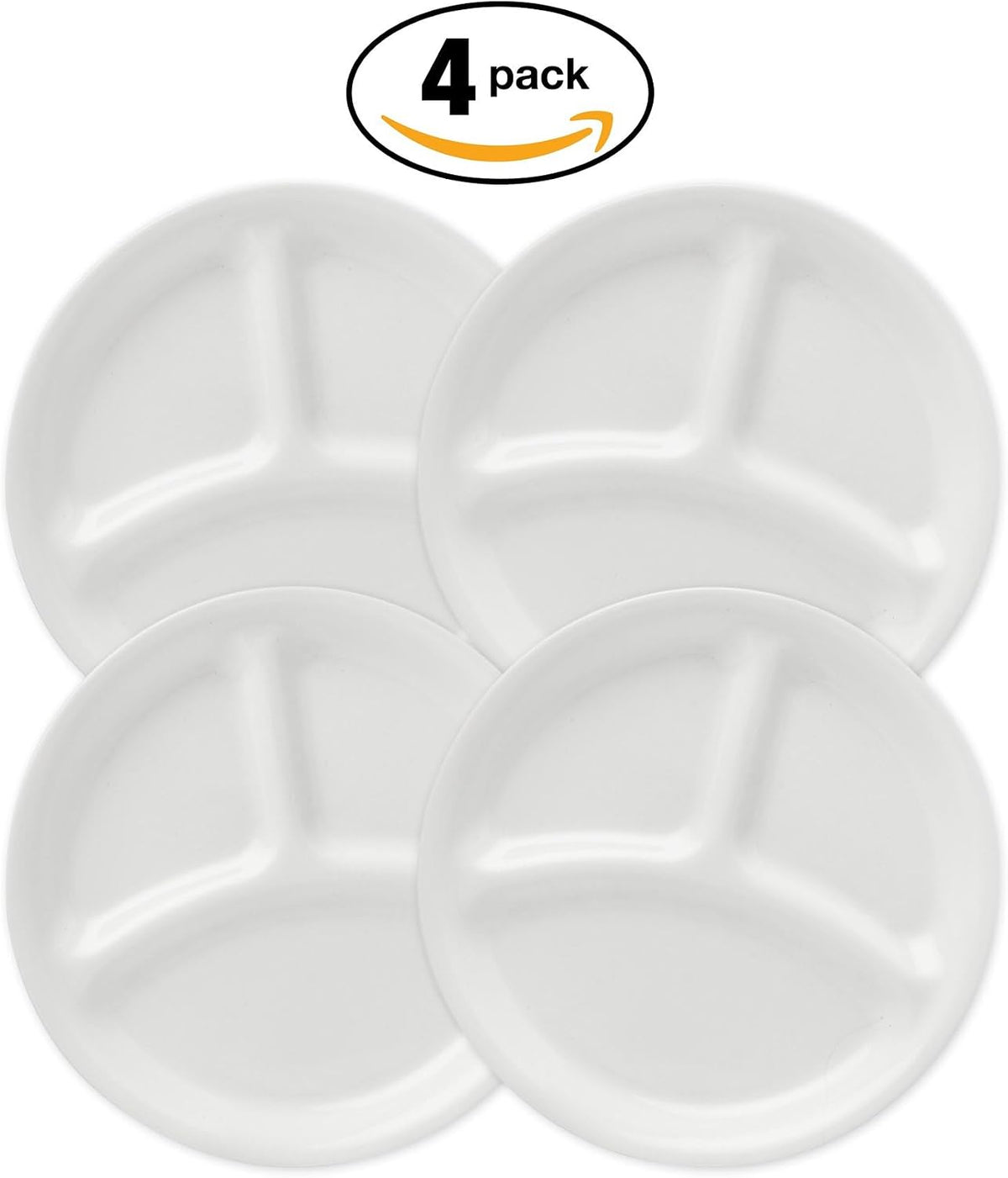 Corelle Livingware Divided Plate, 10-1/4-Inch, Winter Frost White