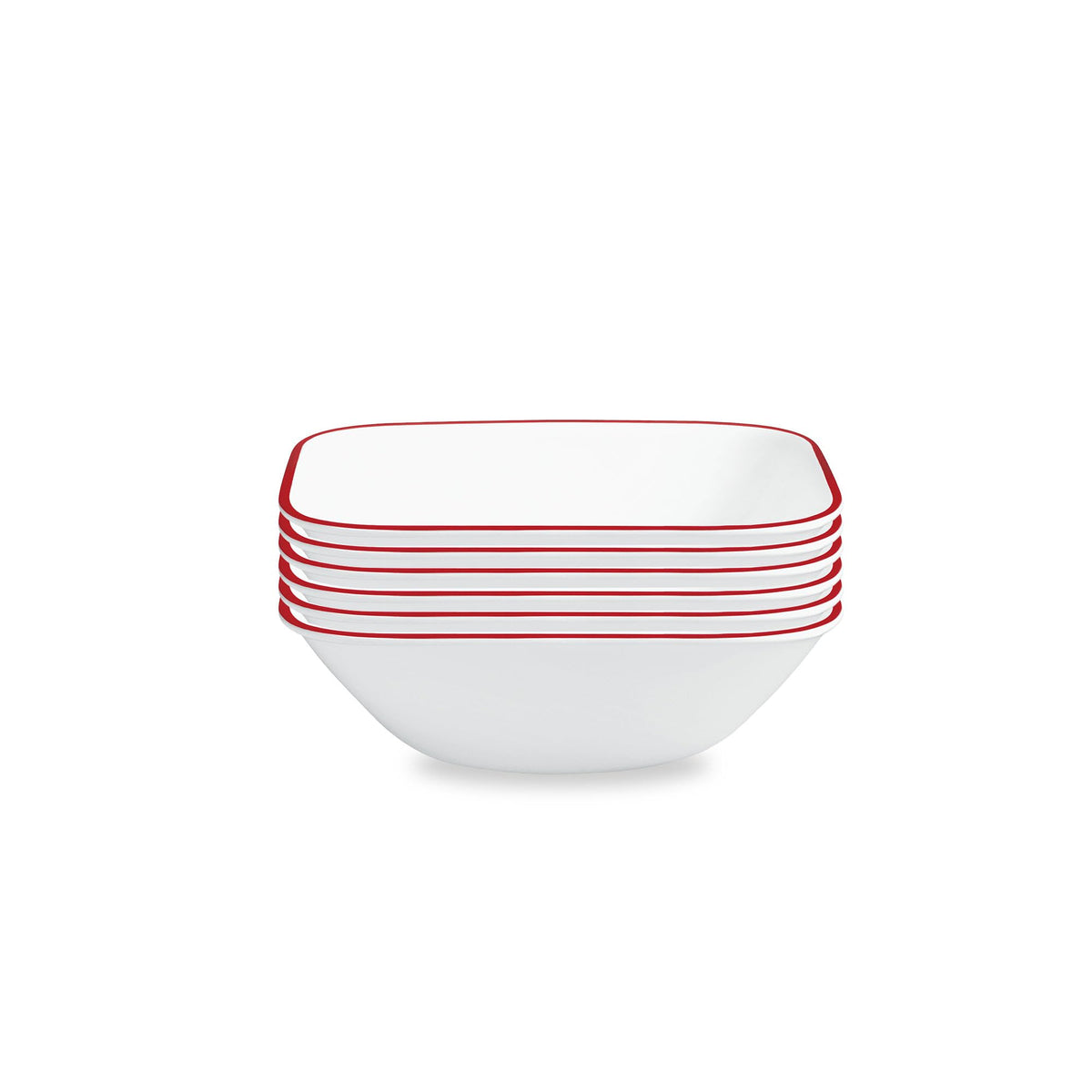 Corelle Simple Lines 6-Piece 8.75-Inch Square Lunch Plate Set