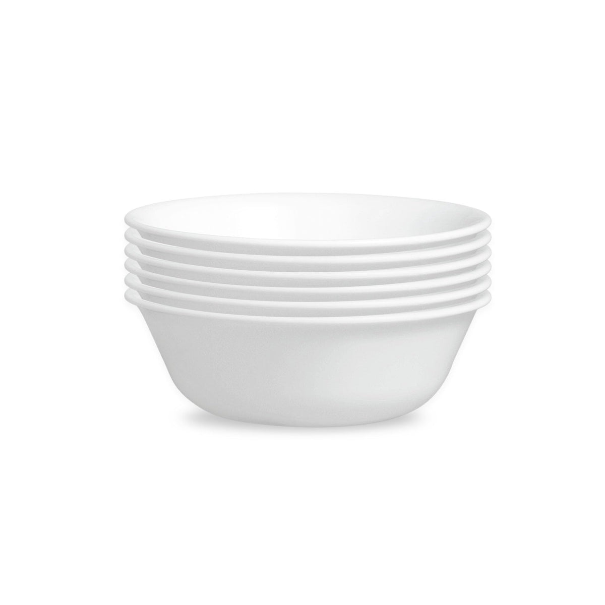 Corelle Vitrelle 28-oz Soup/Cereal Bowls Set of 6 Chip & Crack Resistant Dinnerware Bowls for Soup, Ramen, Cereal and More, Triple Layer Glass, Winter Frost White