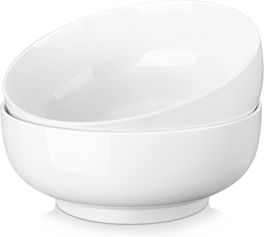 MALACASA Large Serving Bowls, 114 OZ(10") Ceramic Salad Bowls Set of 2