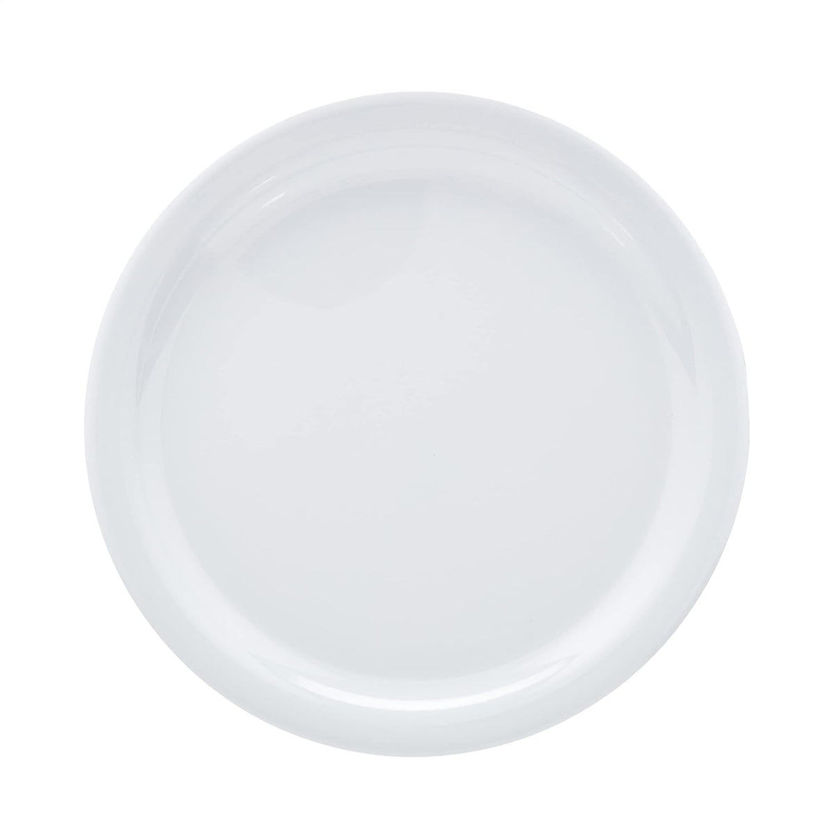 Amazon Basics Melamine Plastic Plate, Dishwasher Safe, BPA Free, 6 Piece Set, 9 in, White