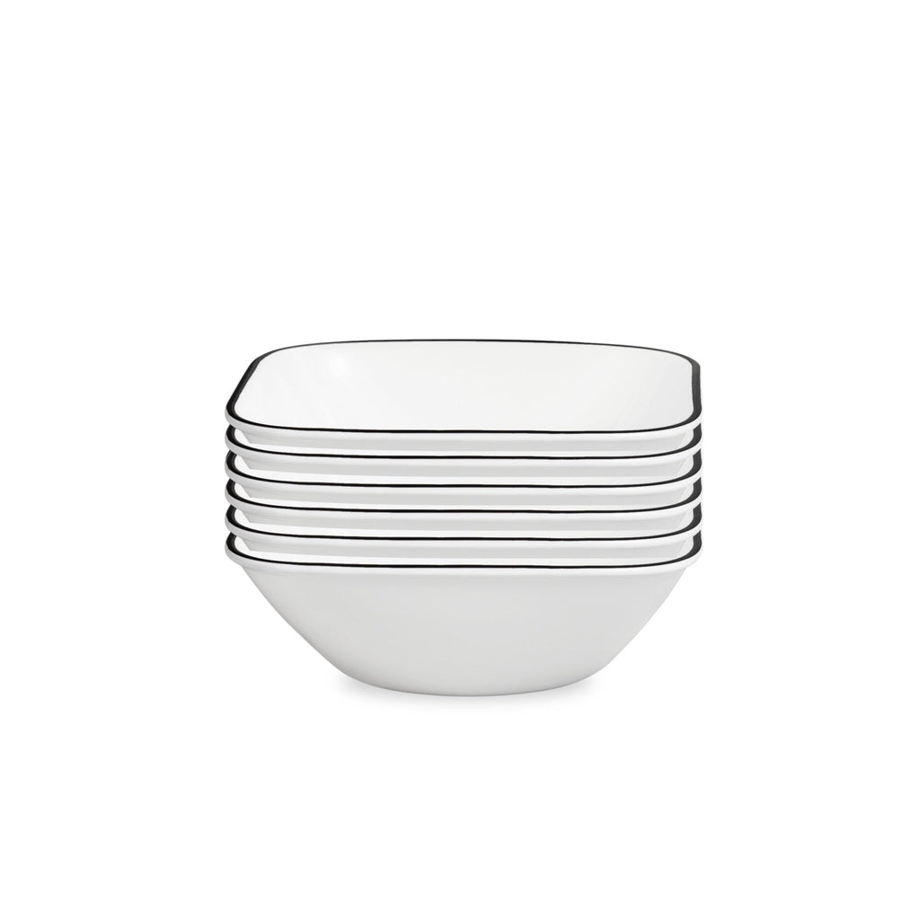 Corelle Simple Lines 6-Piece 8.75-Inch Square Lunch Plate Set