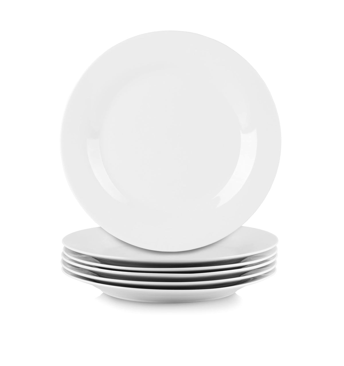 10 Strawberry Street Simply White 7.5" Round Salad Plate, Set of 6