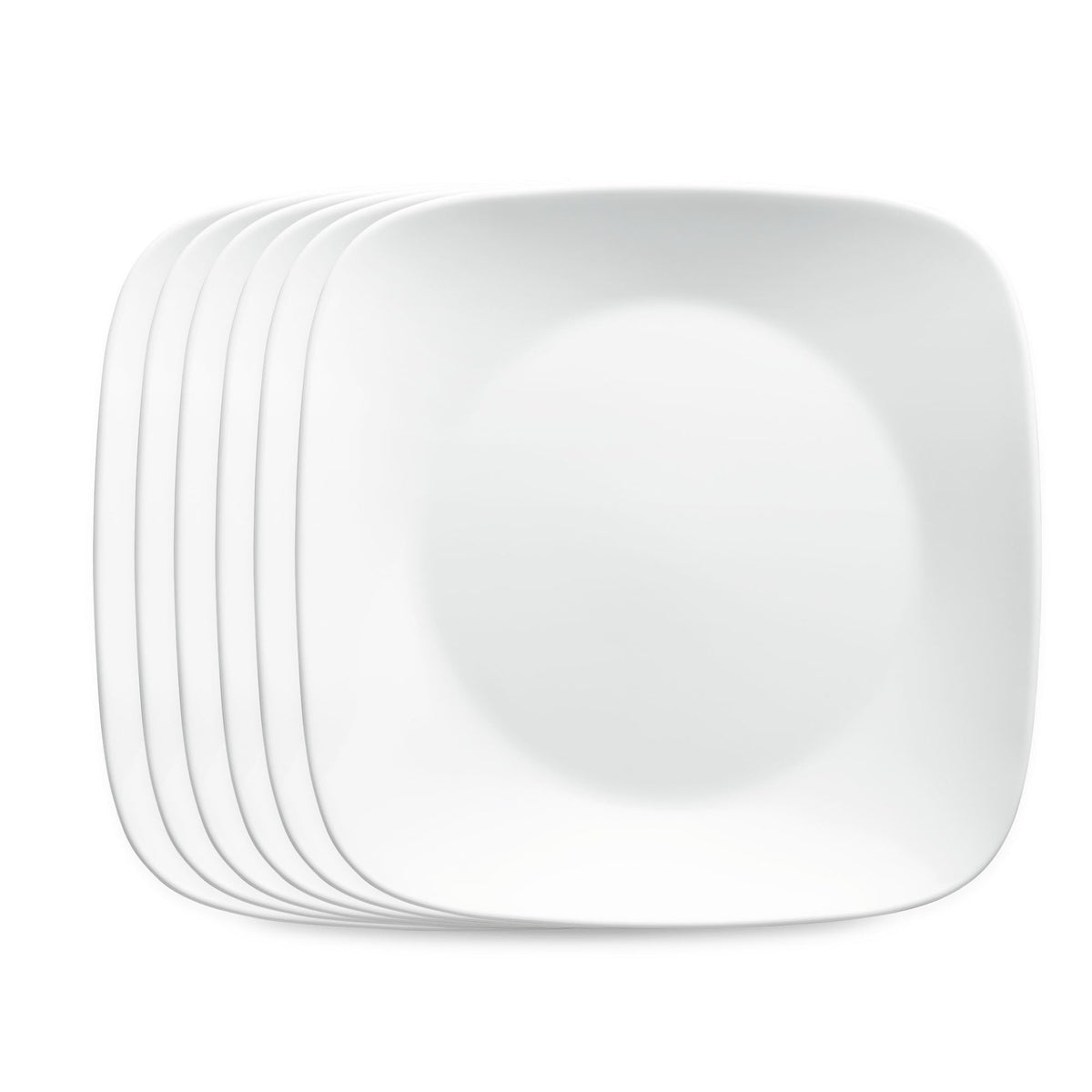 Corelle Simple Lines 6-Piece 8.75-Inch Square Lunch Plate Set