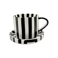 8 Oz Coffee Mug Large Espresso Cups With Saucer Ceramic Coffee Mugs Porcelain Coffee Cup With Saucer Hand-Painted Striped Art Cup And Saucer,C