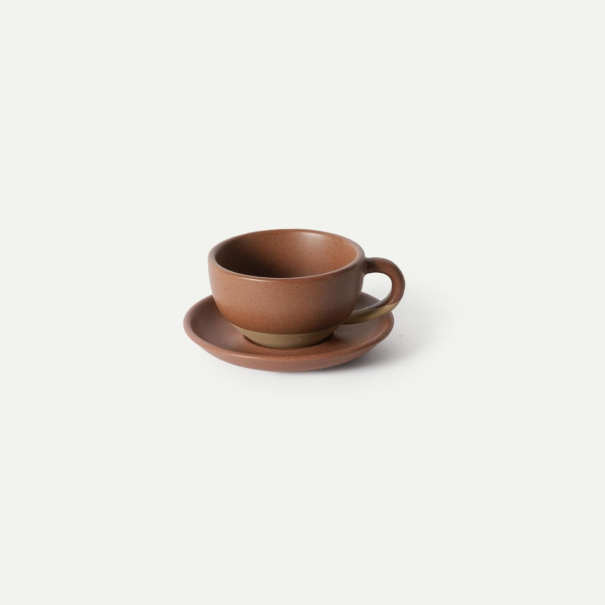 MORA Ceramic Latte Art Mug With Saucer - 12 oz, Round Bottom For Perfect Pours - Cafe Cups for Cappuccino, Espresso, Coffee, Tea etc - Porcelain Set for Baristas, Great Gift - Oat