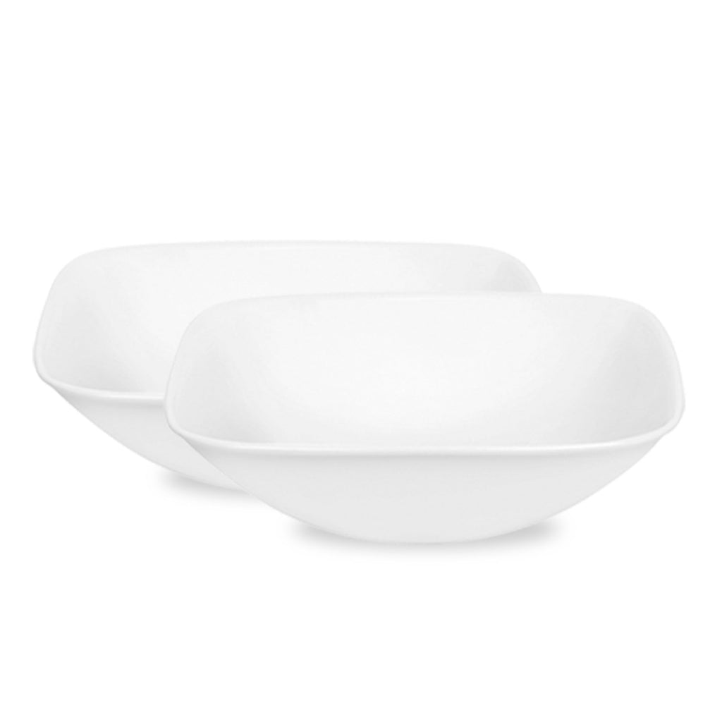 Corelle Vitrelle 28-oz Soup/Cereal Bowls Set of 6 Chip & Crack Resistant Dinnerware Bowls for Soup, Ramen, Cereal and More, Triple Layer Glass, Winter Frost White