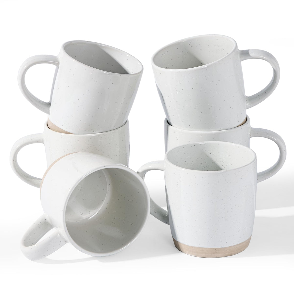 famiware Milkyway Coffee Mugs of 4, 13 oz Mug Set, Ceramic Cup with Handle