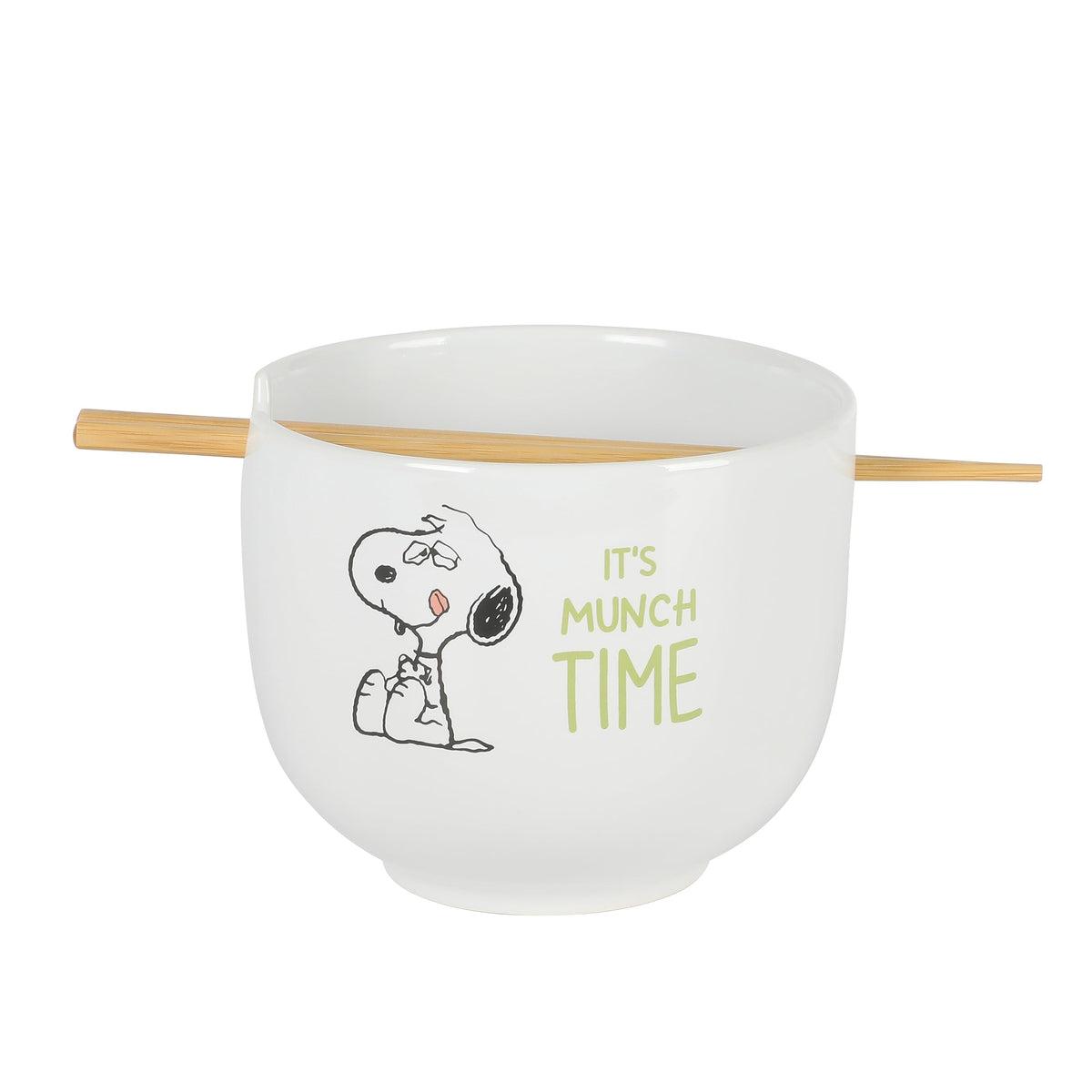Peanuts Snoopy Bonbon Bites 4-Piece 5.5-Inch Decorated Stoneware Ceramic Stackable Bowl Set, Microwave & Dishwasher Safe Snack and Dessert Bowls