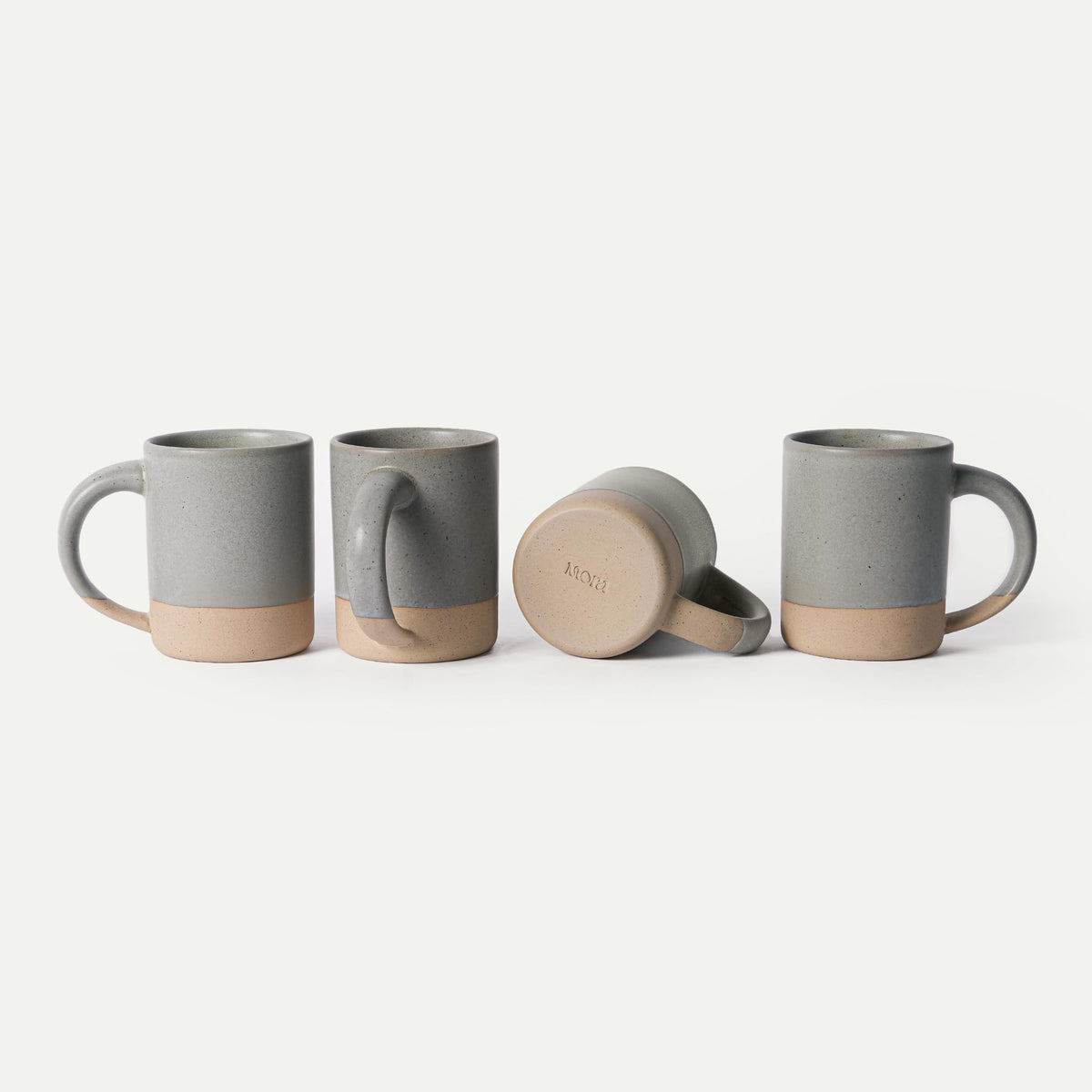 MORA Medium Mugs Set of 4, 16oz Ceramic Pottery Latte Mugs/Coffee Cups - Microwave and Dishwasher Safe - Harvest