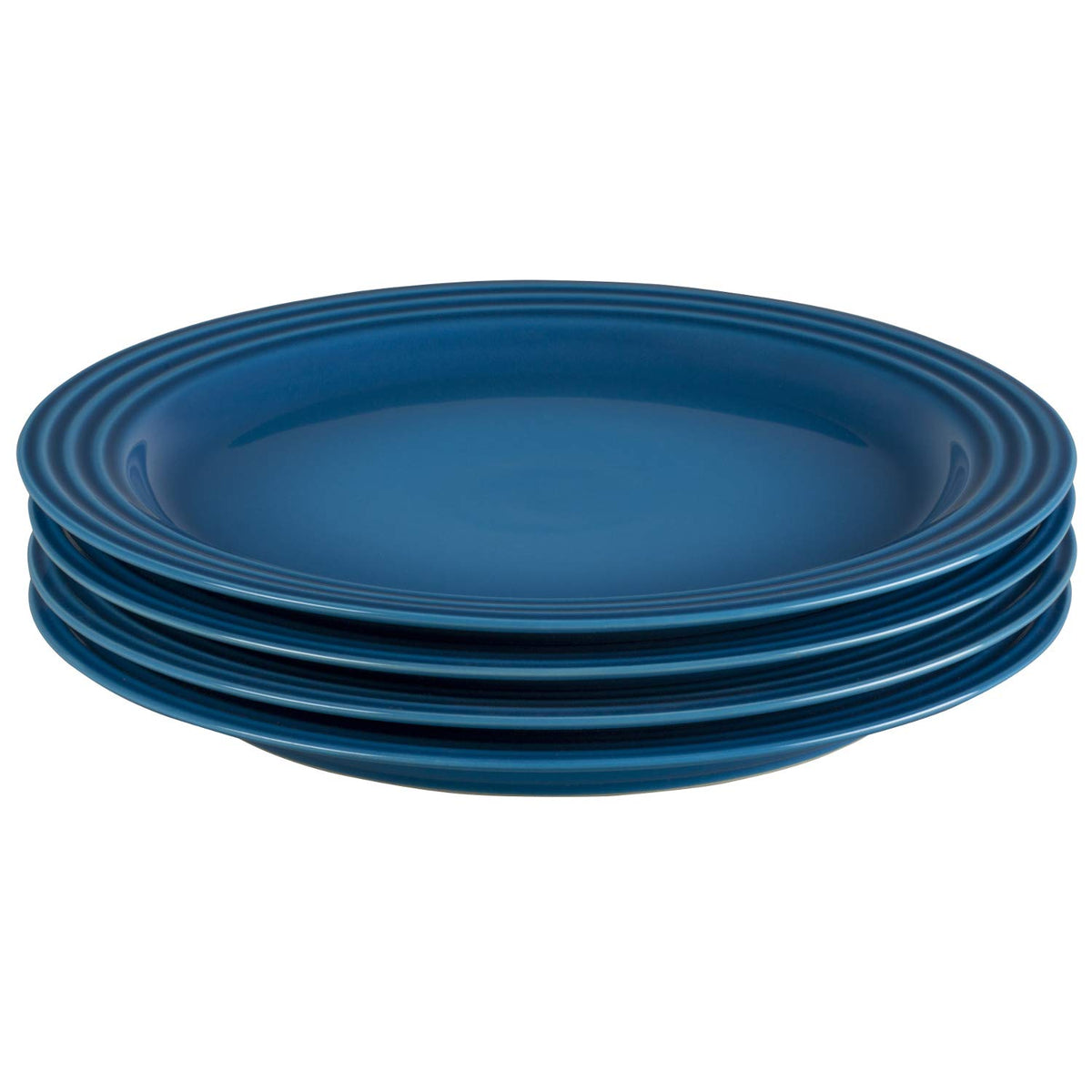 Le Creuset Stoneware Set of 4 Dinner Plates, 10.5" each, Sea Salt