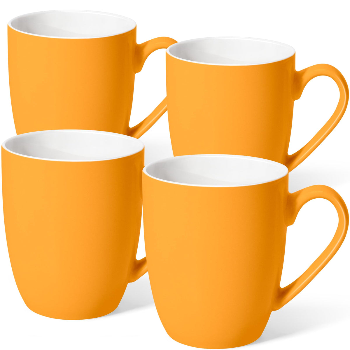 Large Ceramic Coffee Mugs Set of 4 16oz(475ml) Tea Cups Idea Gifts White
