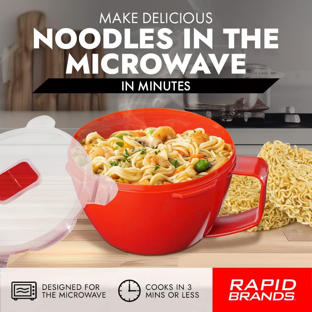Rapid Soup Mug | Microwaveable Soup & Noodle Cooker | Enjoy Hot Soups Anytime | Ideal for Dorm, Small Kitchen, or Office | Dishwasher-Safe, Microwaveable, & BPA-Free