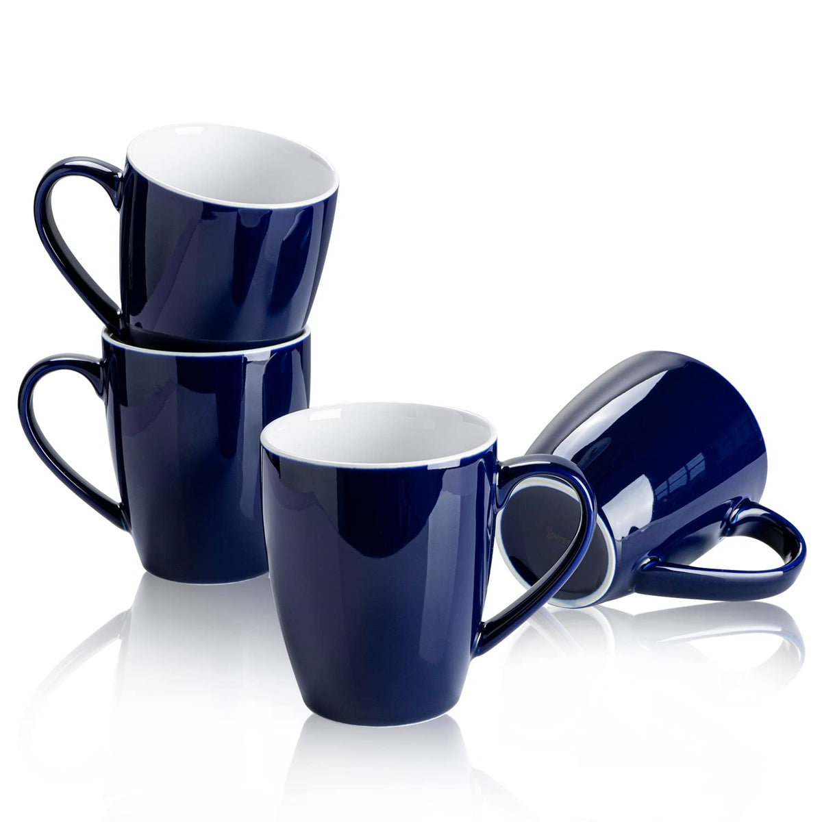 Sweese Porcelain Coffee Mugs - 16 Ounce (Top to the Rim) for Coffee, Latte, Tea, Cocoa, Set of 4, Turquoise
