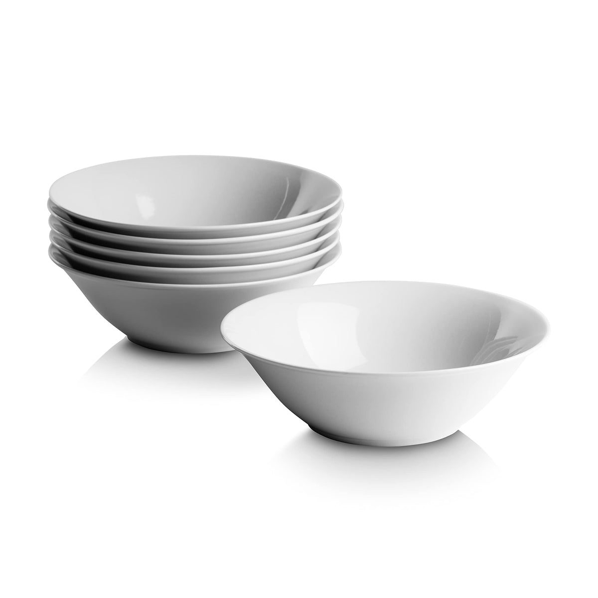 10 Strawberry Street Simply White 7.5" Round Salad Plate, Set of 6