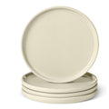 Amazon Basics Glazed Stoneware Appetizer Plates, Ceramic 4-Piece Set, Microwave and Dishwasher-Safe, 6.7 in., Ivory