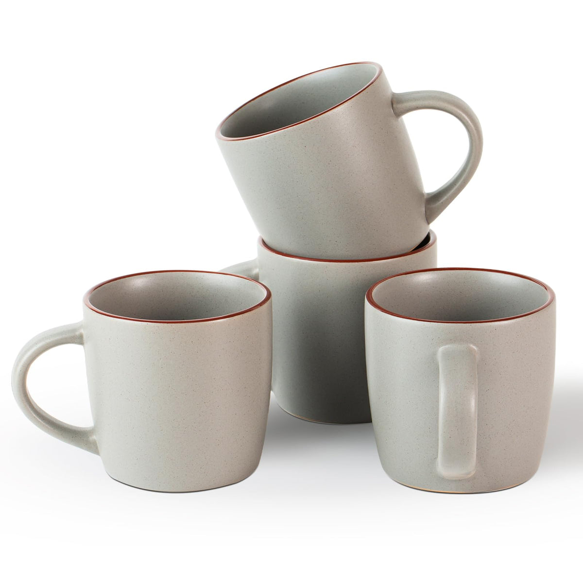 famiware Milkyway Coffee Mugs of 4, 13 oz Mug Set, Ceramic Cup with Handle
