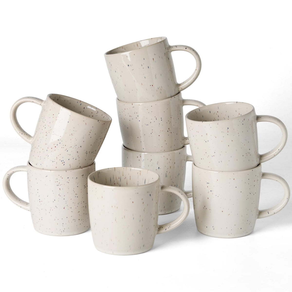 famiware Milkyway Coffee Mugs of 4, 13 oz Mug Set, Ceramic Cup with Handle