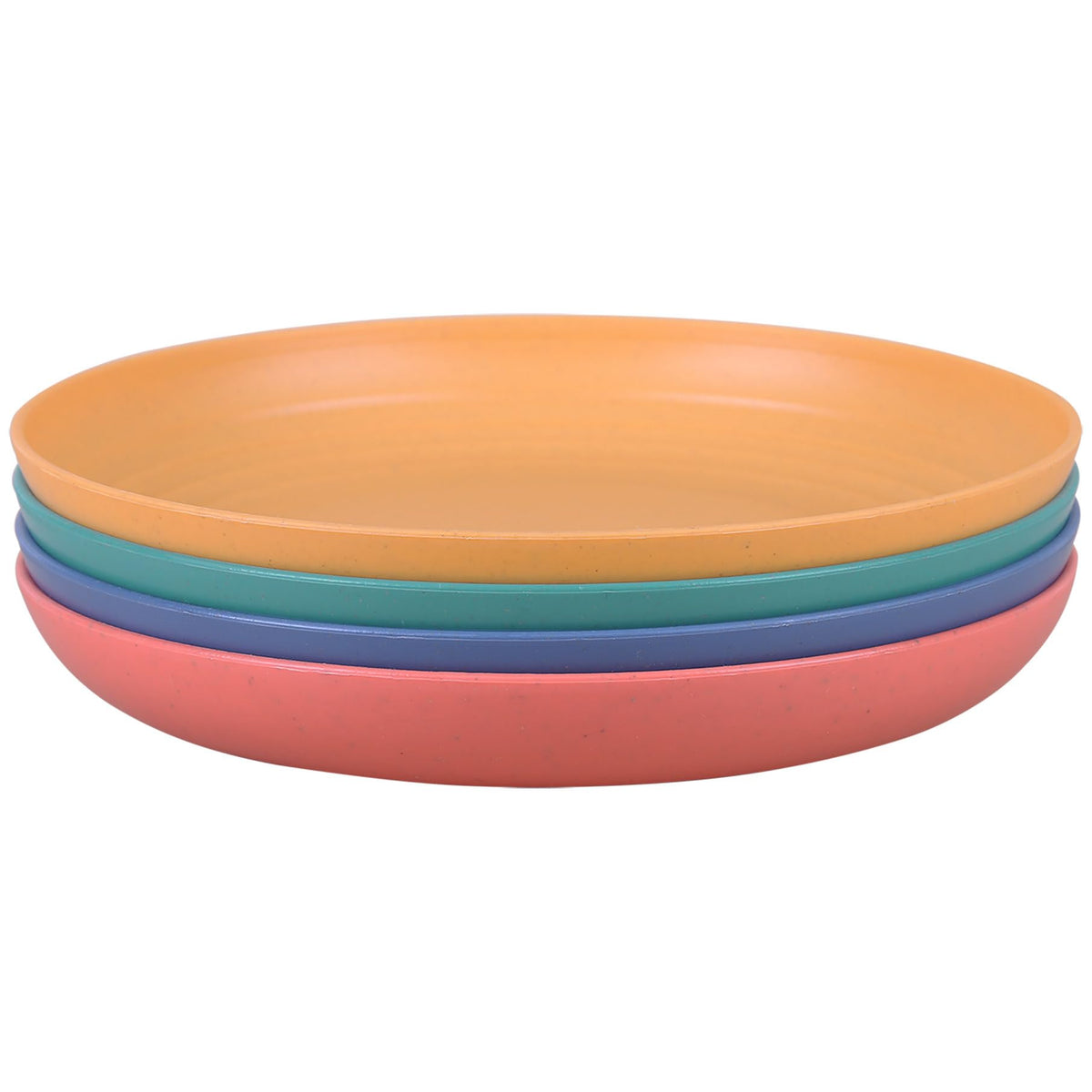 7.8 Inches Unbreakable Wheat Straw Plates - Reusable Plate Set - Dishwasher & Microwave Safe - Perfect for Dinner Dishes - Healthy, BPA Free & Eco-Friendly (7.8 Inches)