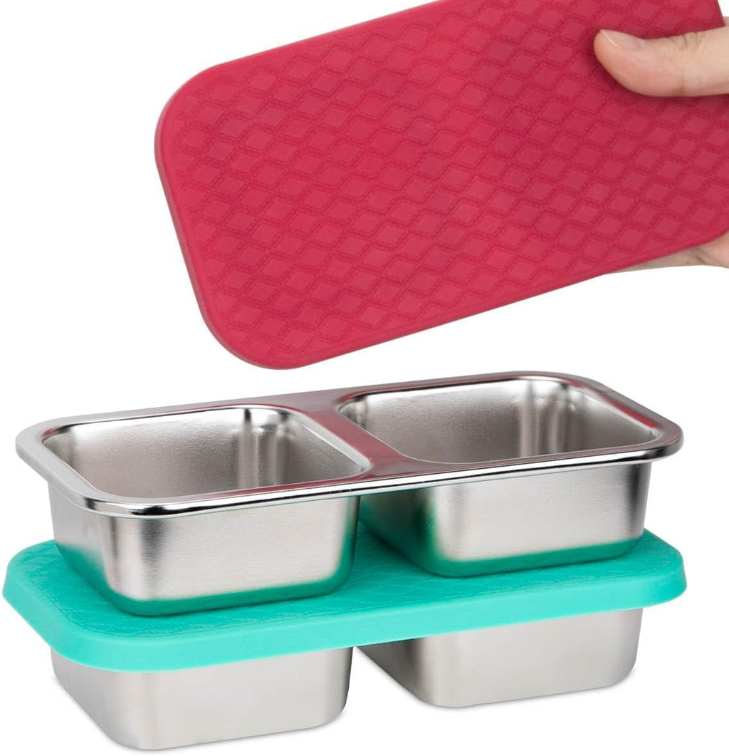 DOSEWART 2-Compartment Stainless Steel Snack Containers