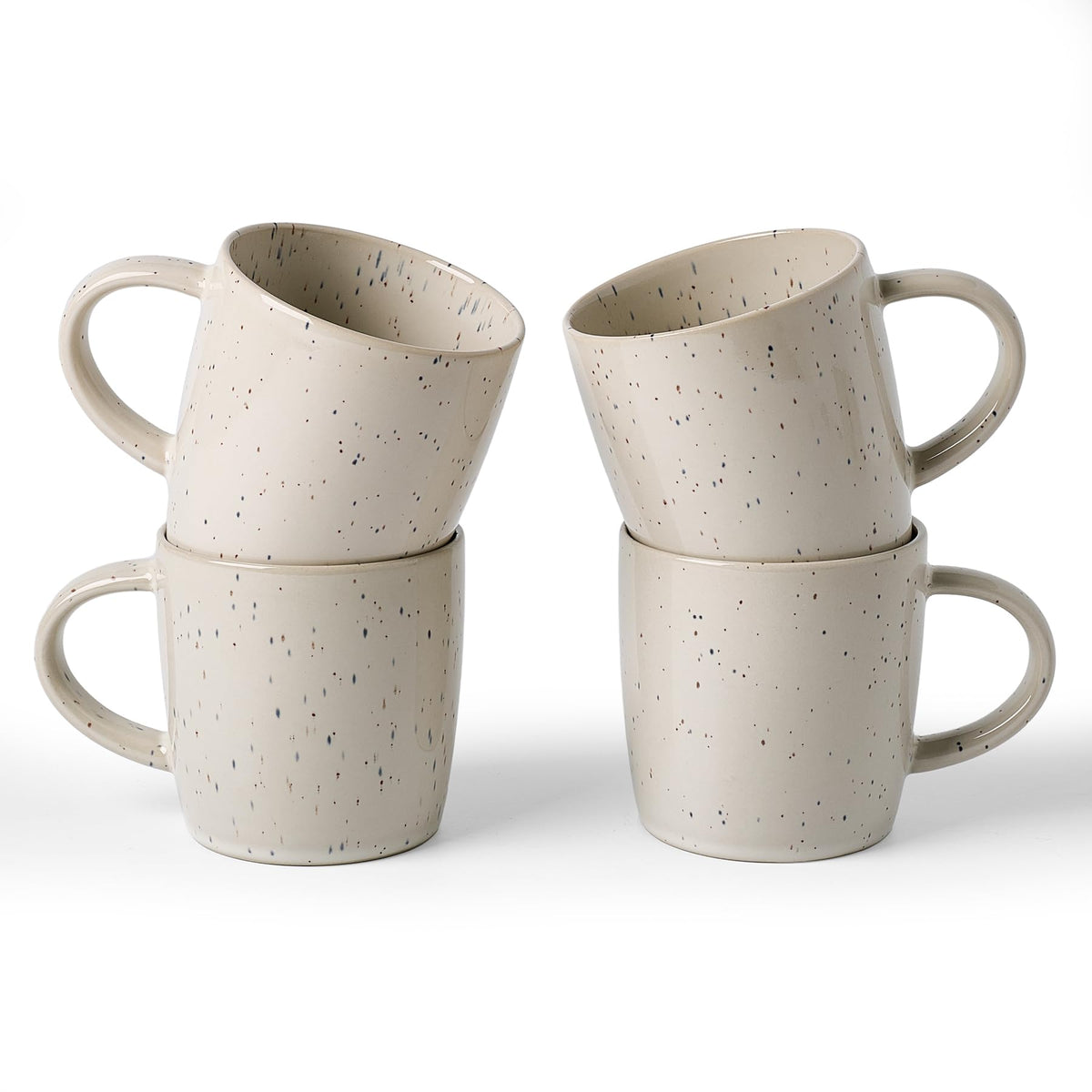 famiware Milkyway Coffee Mugs of 4, 13 oz Mug Set, Ceramic Cup with Handle
