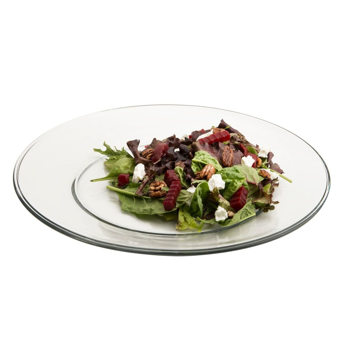 Anchor Hocking 10 Inch Glass Plates, Set of 12 Glass Dinner Plates