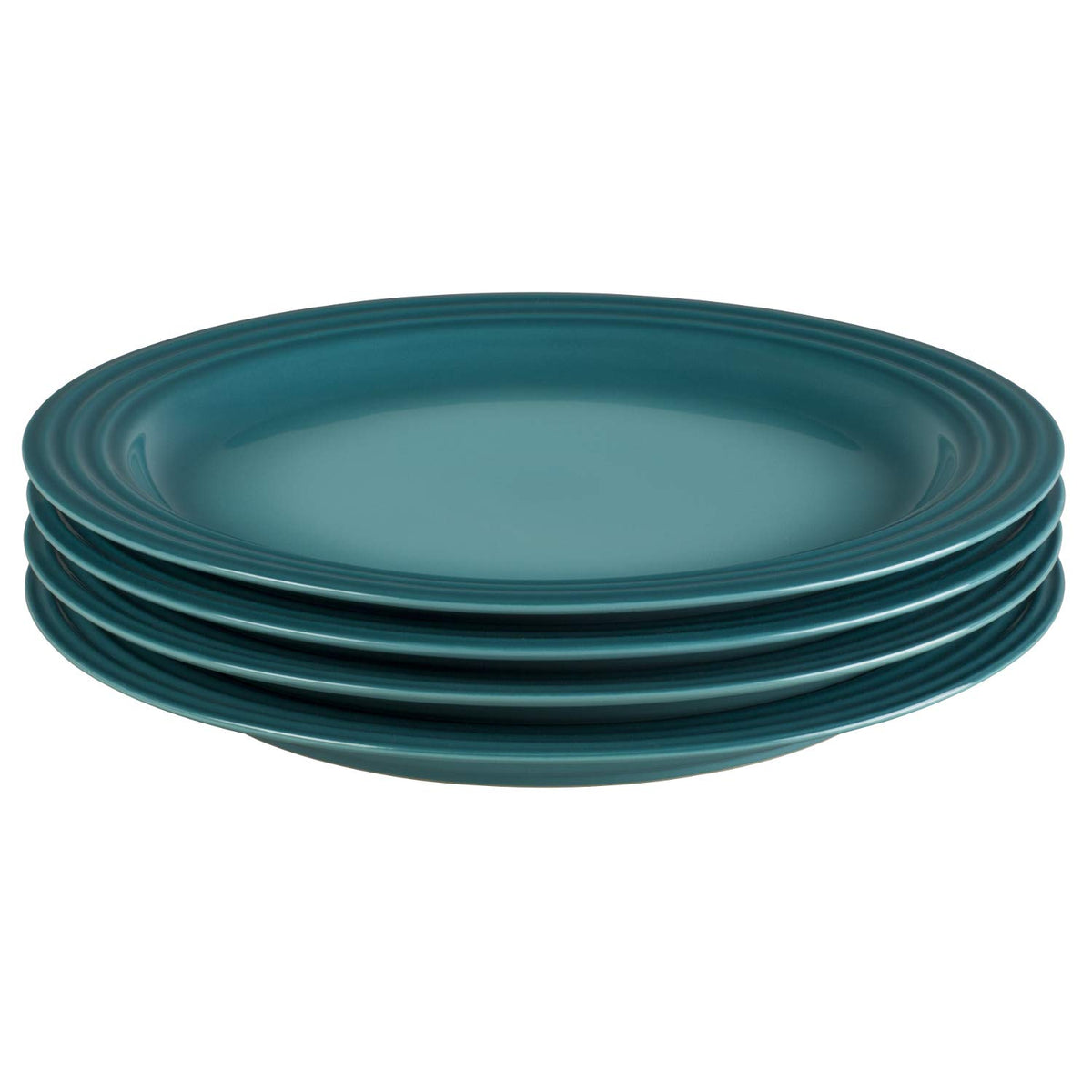 Le Creuset Stoneware Set of 4 Dinner Plates, 10.5" each, Sea Salt