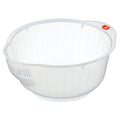 Inomata Plastic Japanese Rice Washing Bowl with Strainer, 2 quart