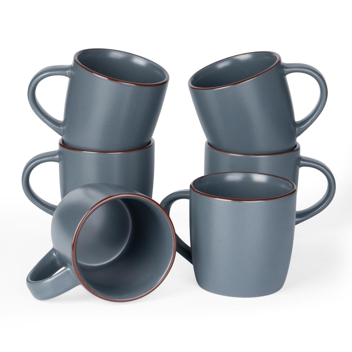 famiware Milkyway Coffee Mugs of 4, 13 oz Mug Set, Ceramic Cup with Handle