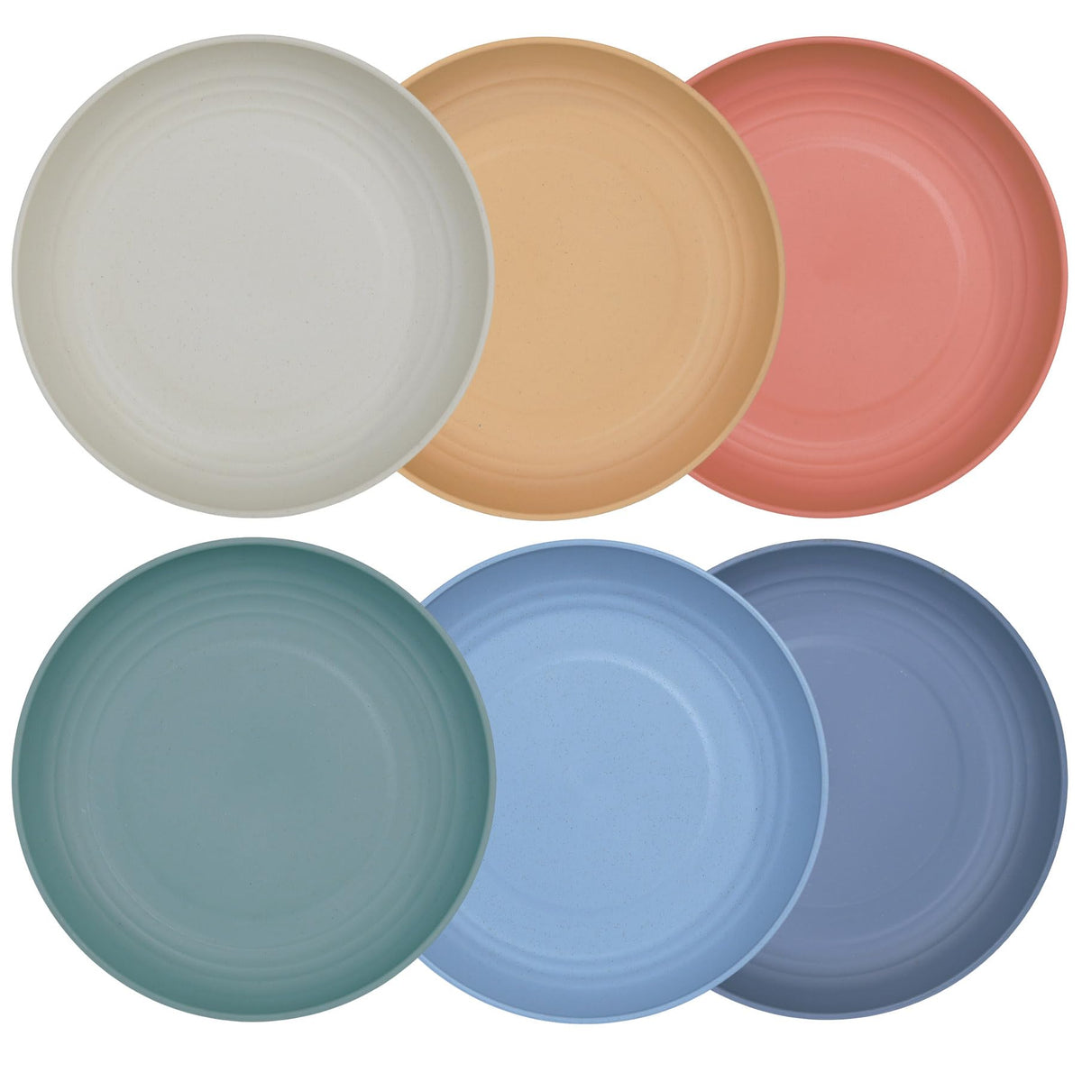 7.8 Inches Unbreakable Wheat Straw Plates - Reusable Plate Set - Dishwasher & Microwave Safe - Perfect for Dinner Dishes - Healthy, BPA Free & Eco-Friendly (7.8 Inches)