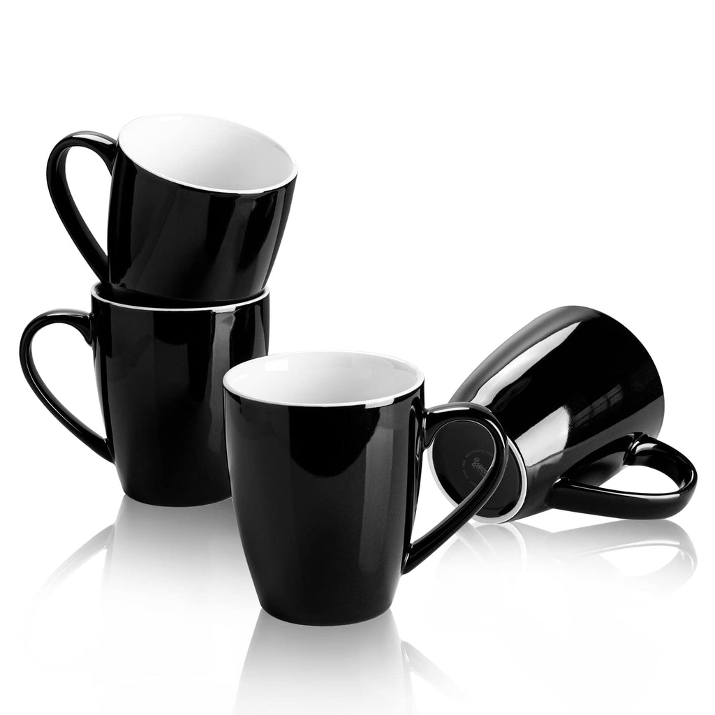 Sweese Porcelain Coffee Mugs - 16 Ounce (Top to the Rim) for Coffee, Latte, Tea, Cocoa, Set of 4, Turquoise
