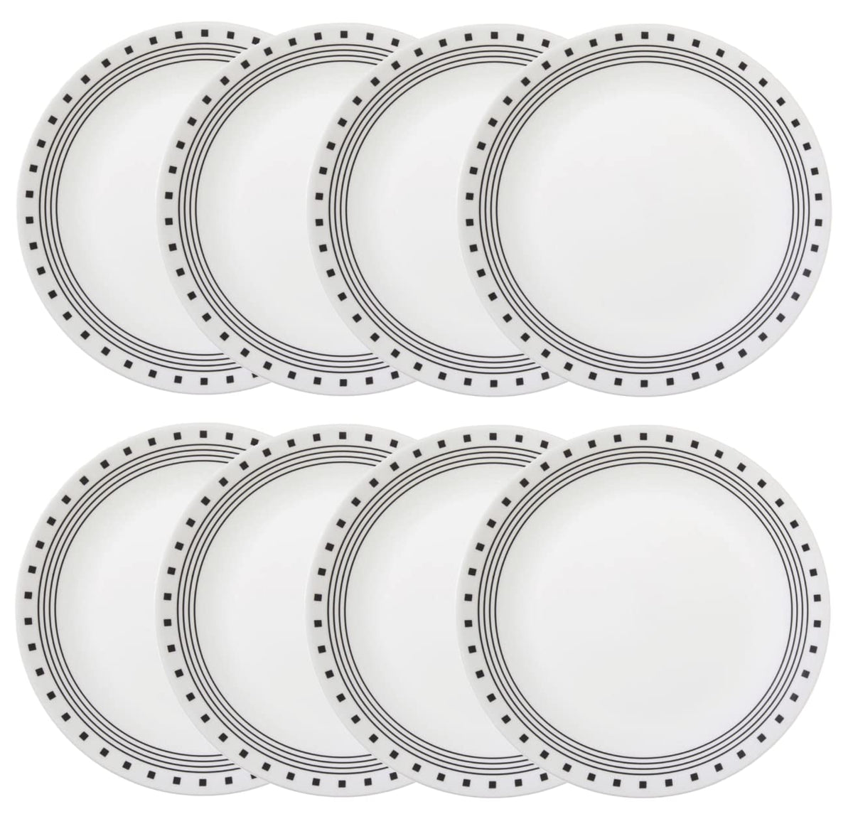 Livingware 10-1/4 in. City Block Dinner Plate (Pack of 6)