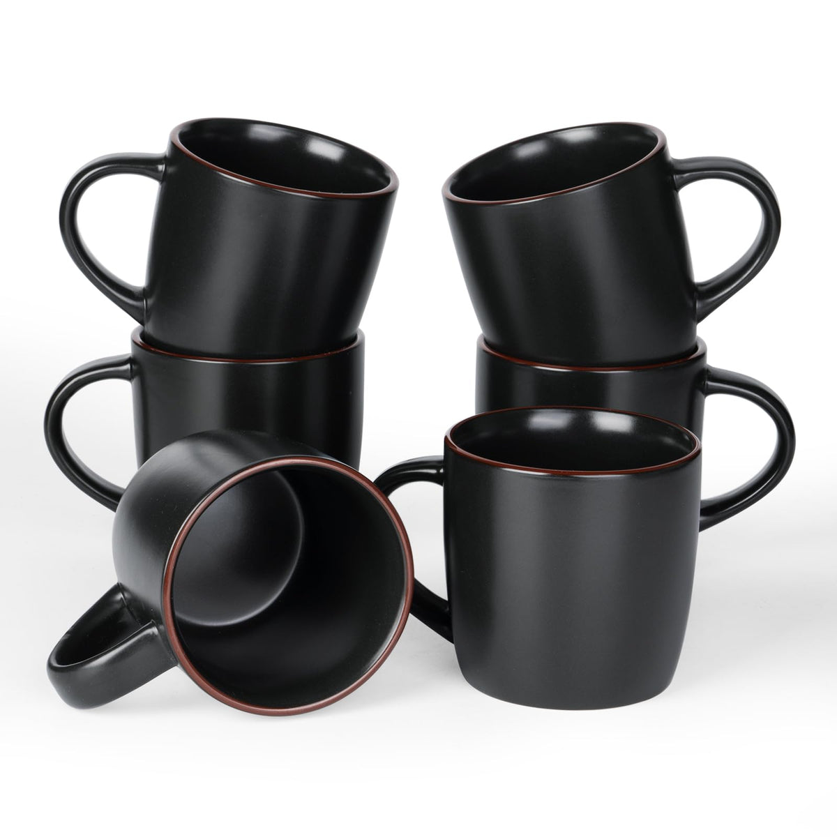 famiware Milkyway Coffee Mugs of 4, 13 oz Mug Set, Ceramic Cup with Handle