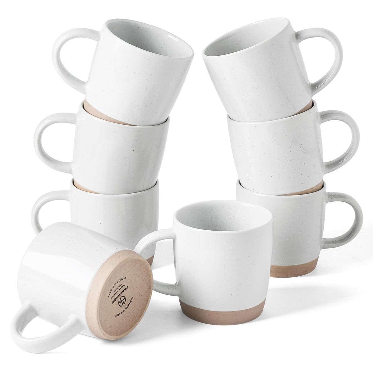 famiware Milkyway Coffee Mugs of 4, 13 oz Mug Set, Ceramic Cup with Handle