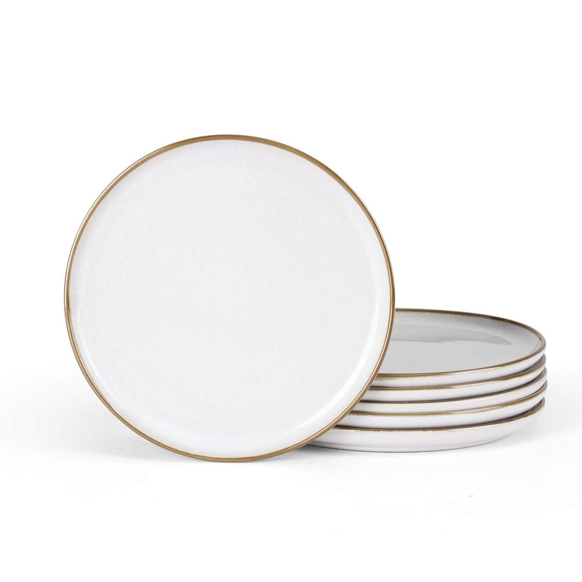 Herogo 4-Piece 10.43" Ceramic Stoneware Dinner Plates Set, Matte Black