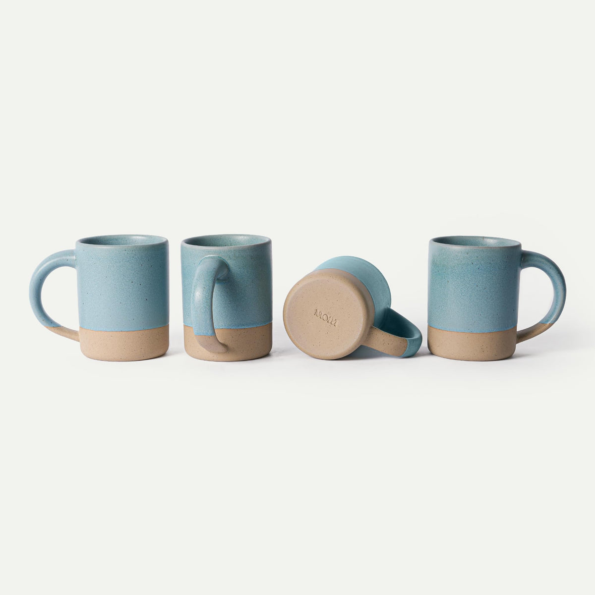 MORA Medium Mugs Set of 4, 16oz Ceramic Pottery Latte Mugs/Coffee Cups - Microwave and Dishwasher Safe - Harvest