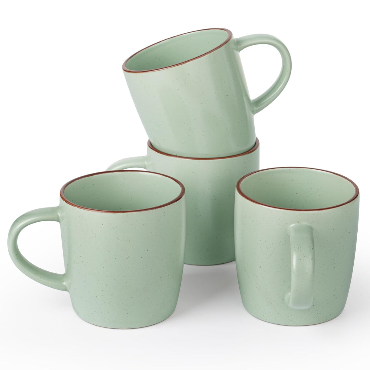 famiware Milkyway Coffee Mugs of 4, 13 oz Mug Set, Ceramic Cup with Handle