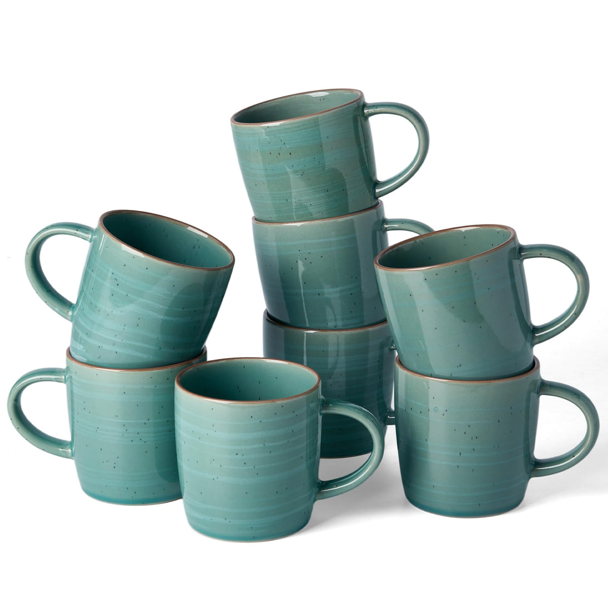 famiware Milkyway Coffee Mugs of 4, 13 oz Mug Set, Ceramic Cup with Handle