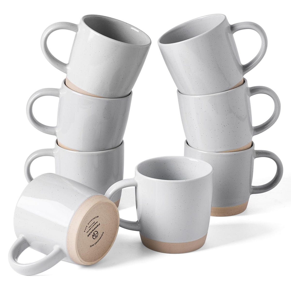 famiware Milkyway Coffee Mugs of 4, 13 oz Mug Set, Ceramic Cup with Handle